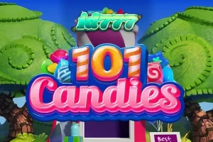Tampilan visual cerah dan penuh warna dari slot 101 Candies dengan simbol permen.